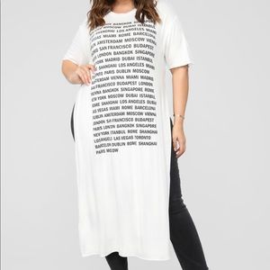 Round And Round Maxi Top - White size 3x